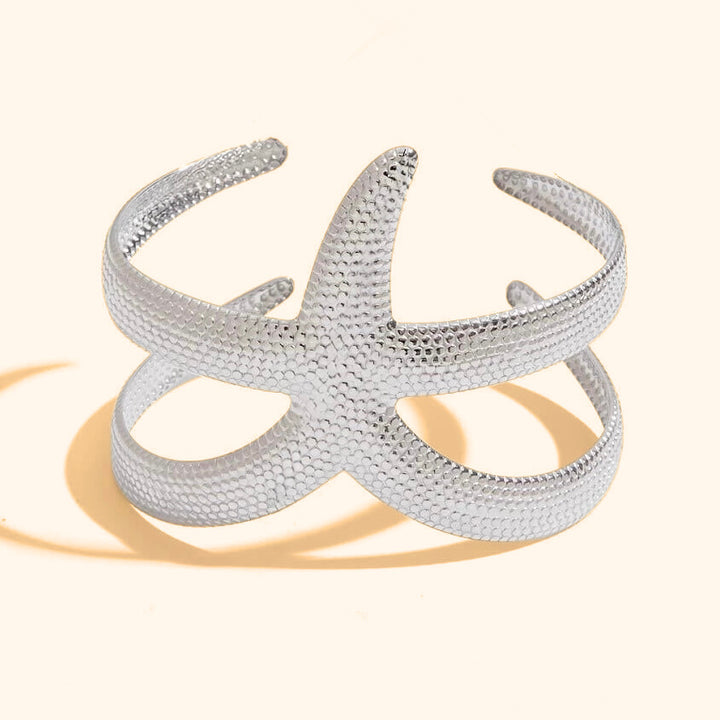 Starfish armcuff in silver