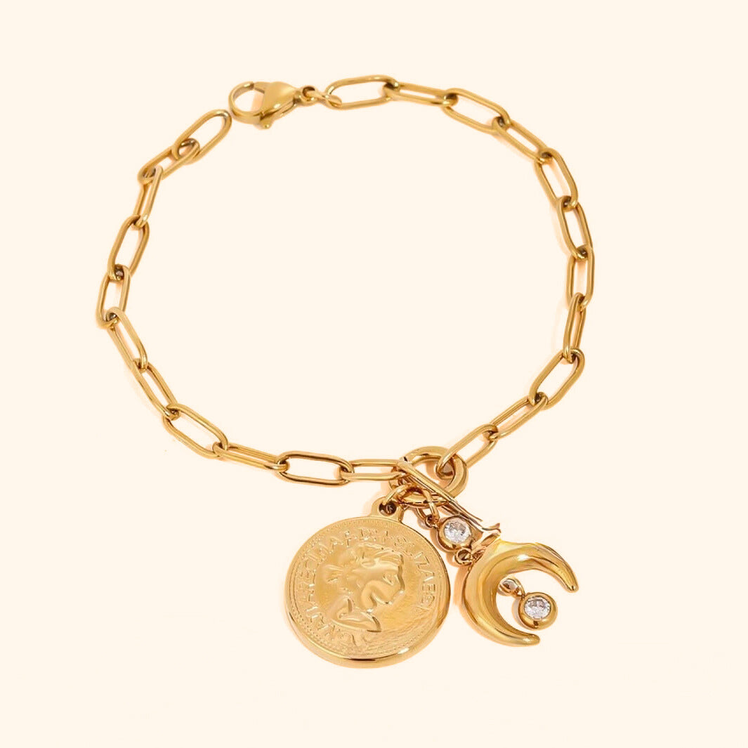 Lira & moon charmed bracelet