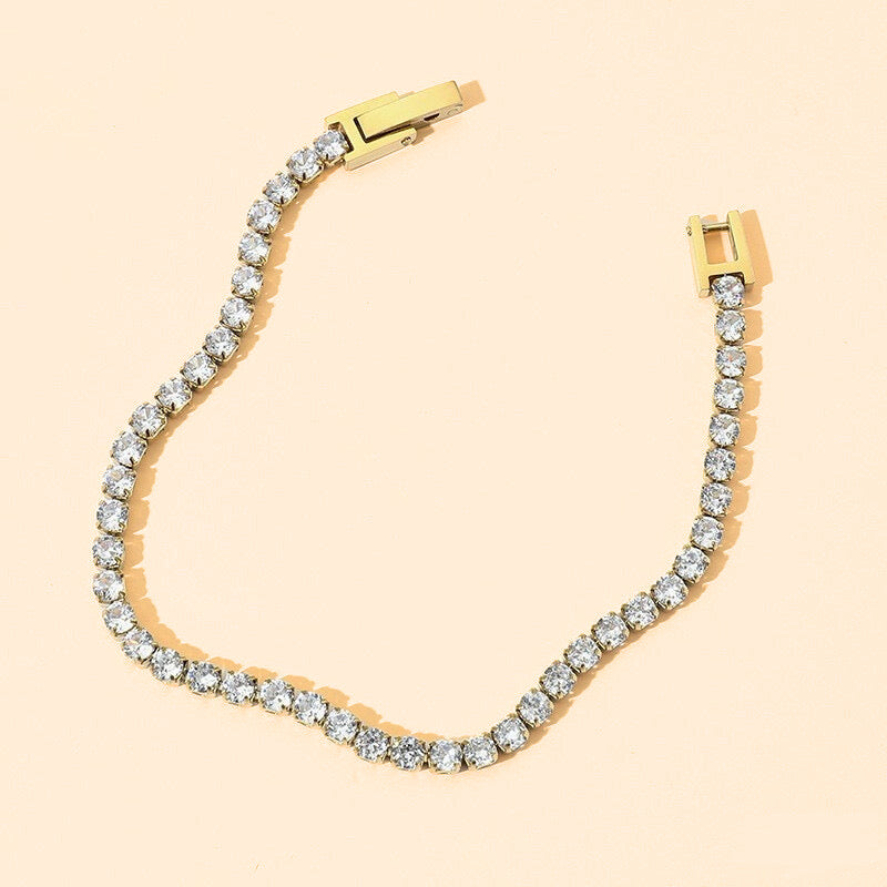 Gold Nina tennis bracelet