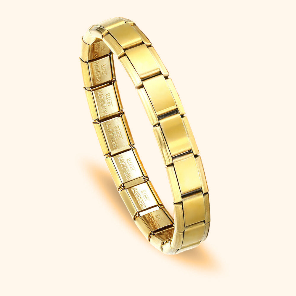 Italian charm bracelet base -gold