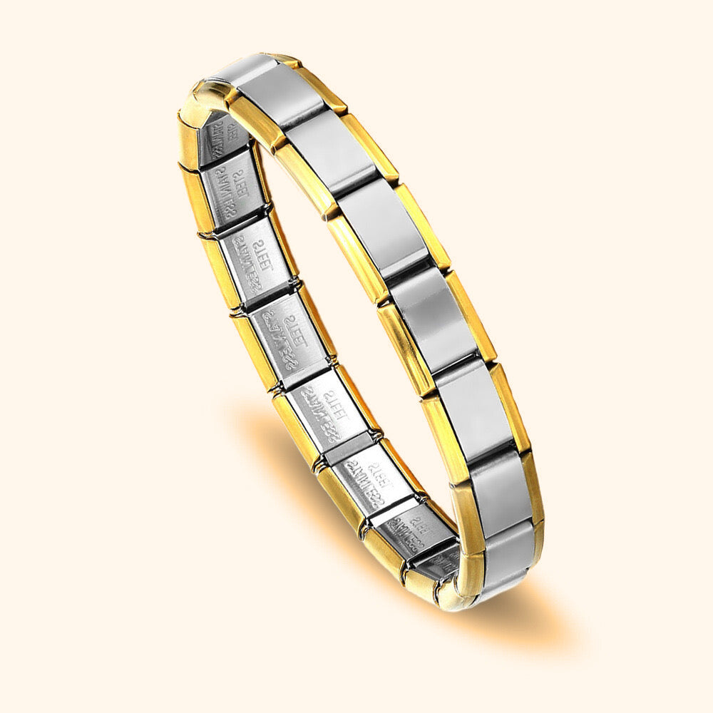 Italian charm bracelet base -tone 1