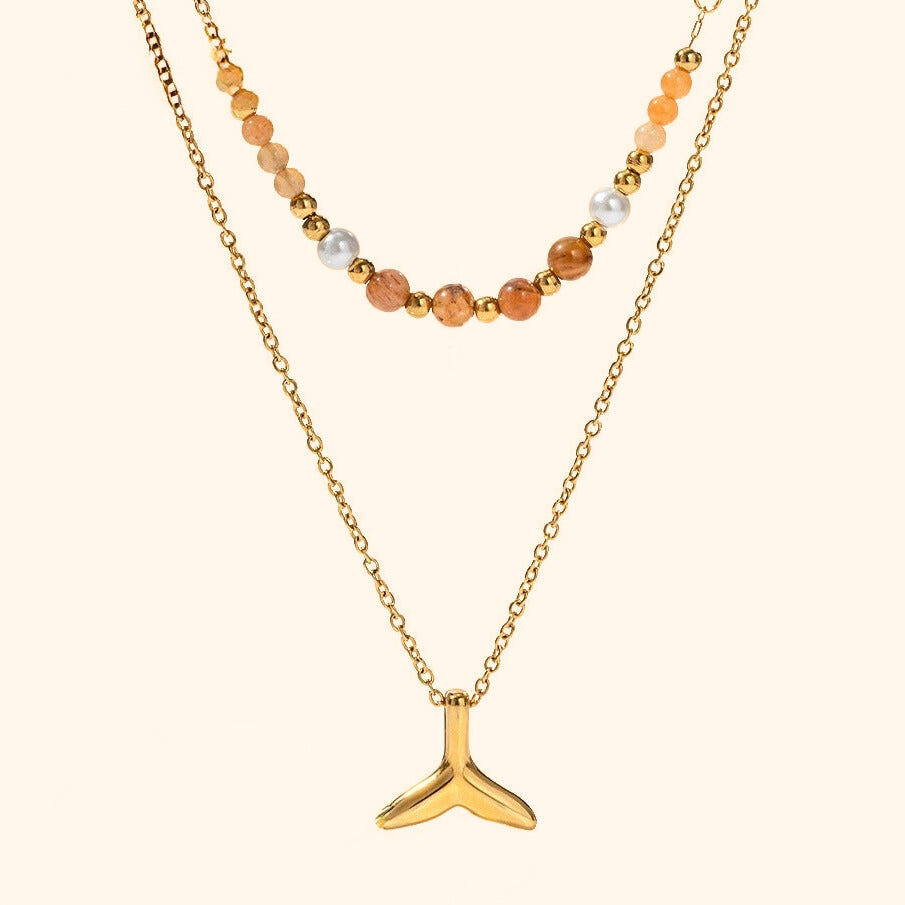 Fishtail layered necklace