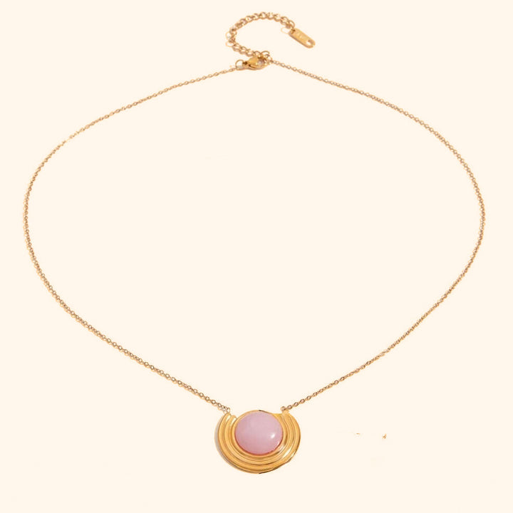 Pink icon necklace