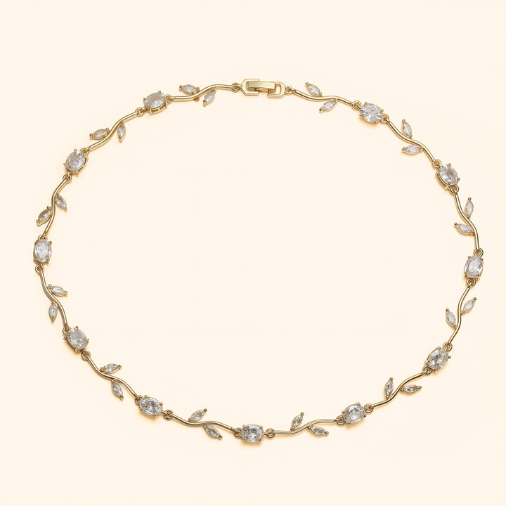 White Tulip necklace -gold