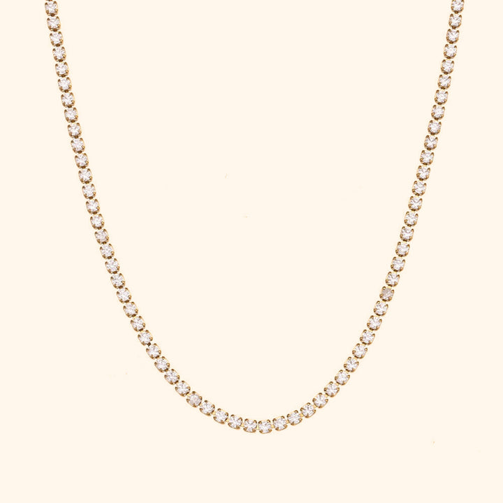 Nina tennis necklace Gold