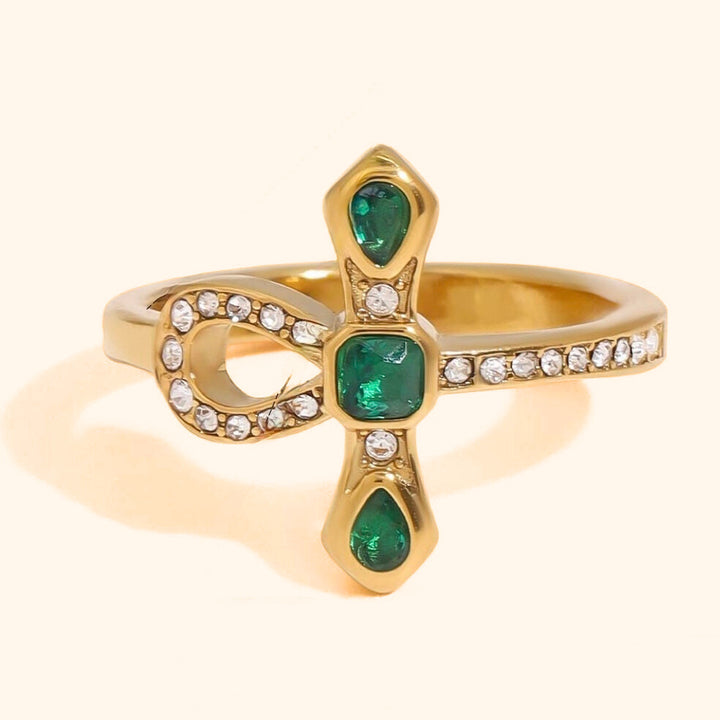 Emerald pharaoh key ring