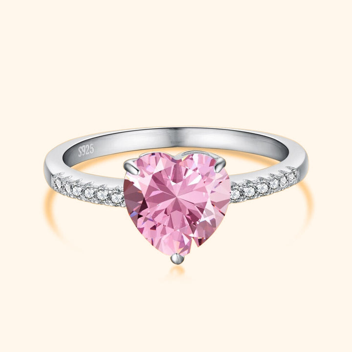 Amore pink ring -sterling silver