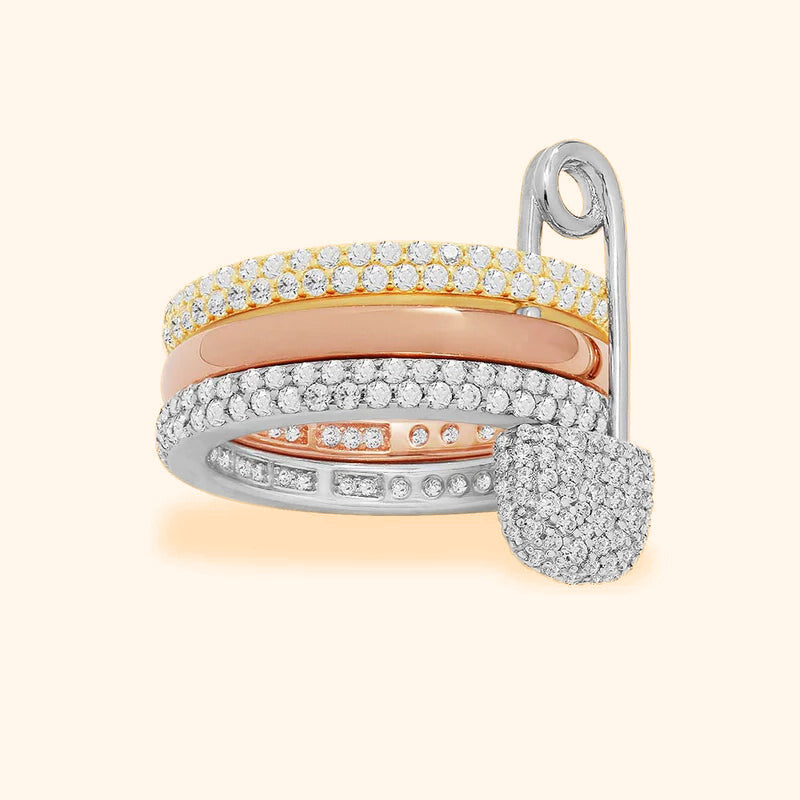 Pin ring silver -LUXE