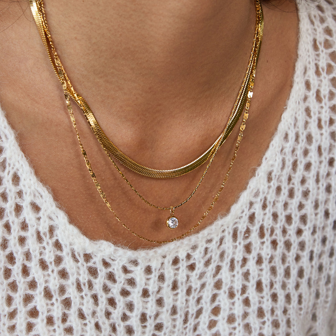 Zoey triple layered necklace