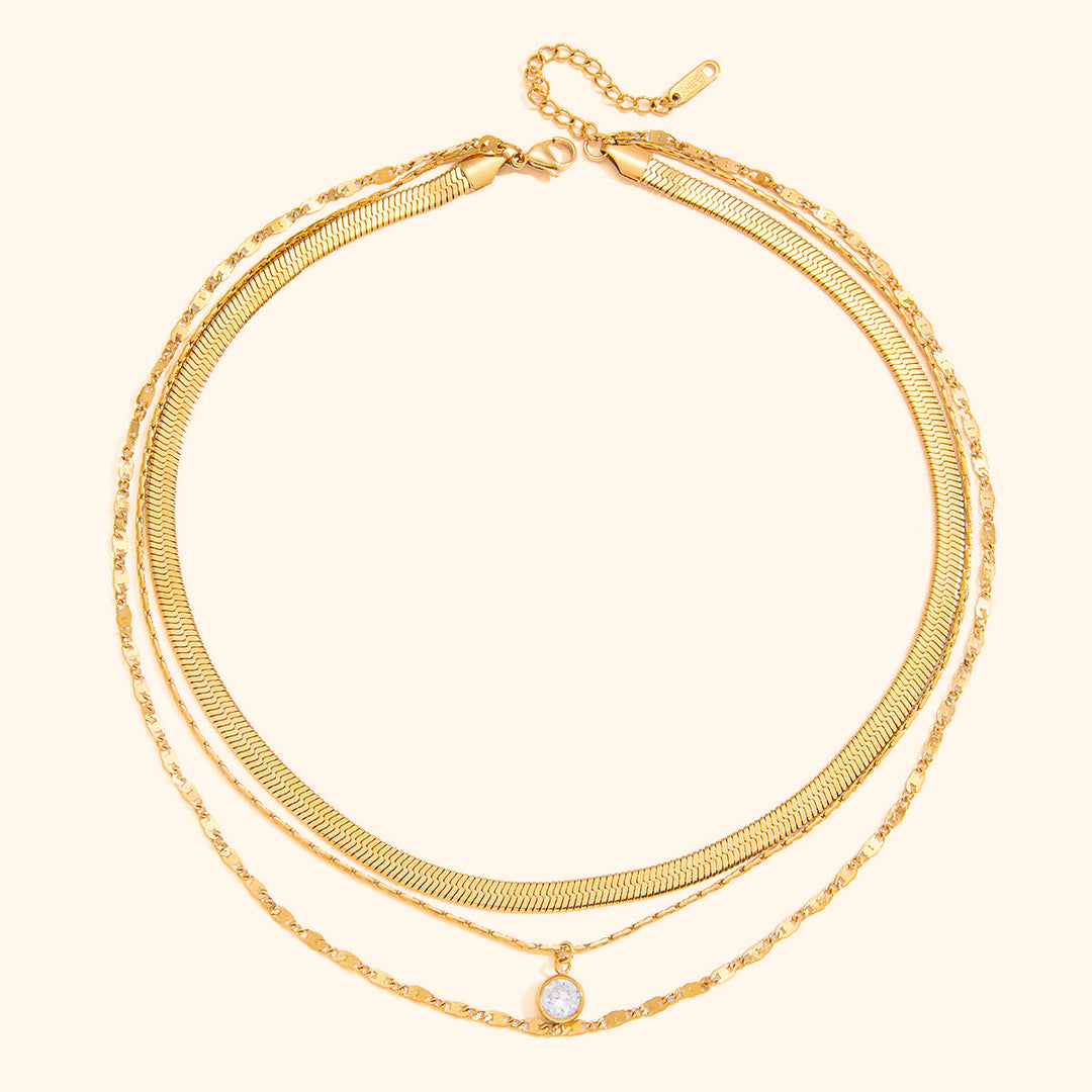 Zoey triple layered necklace