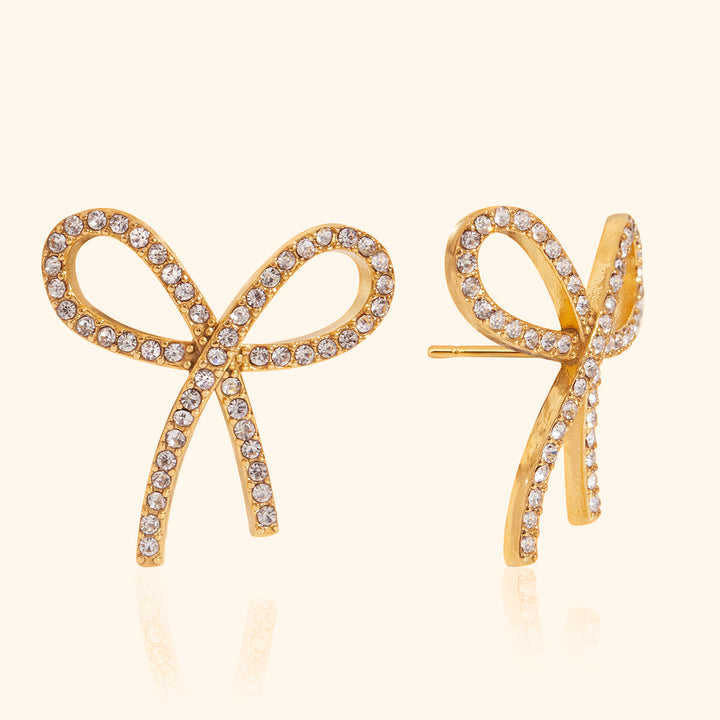 Bling bow earrings