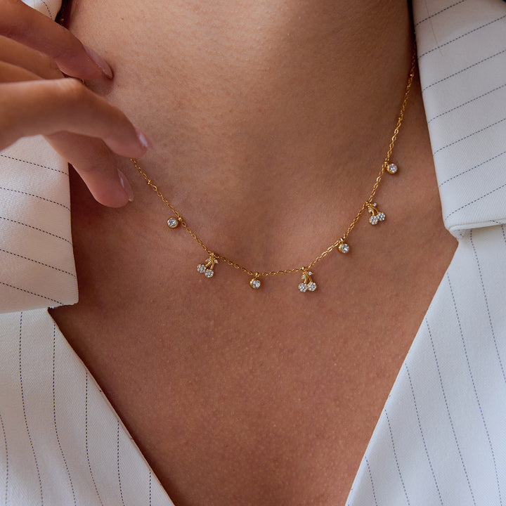 Cherry drop necklace