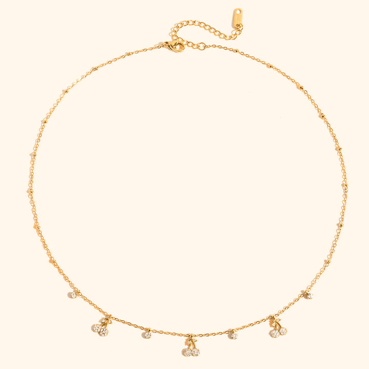 Cherry drop necklace
