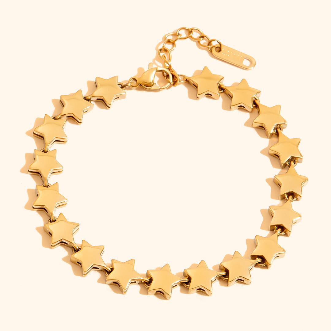 Linked stars bracelet