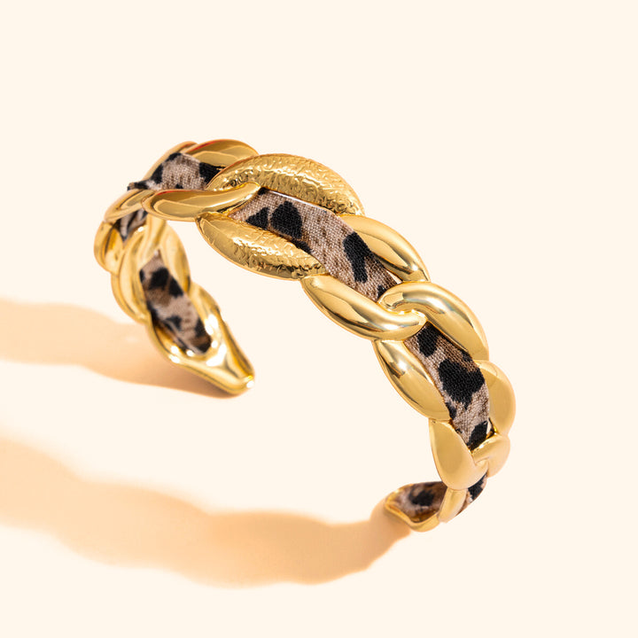 Leopard chain bangle