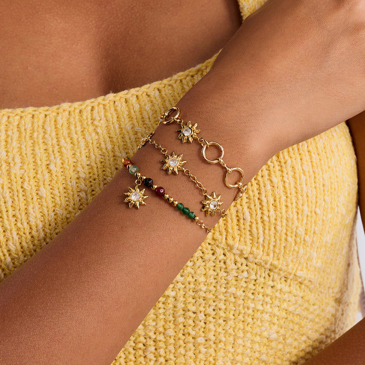 Linked sun bracelet
