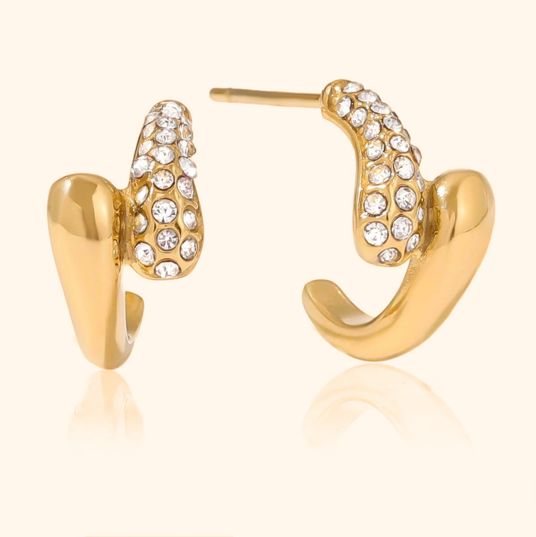 Wrapped bling earrings