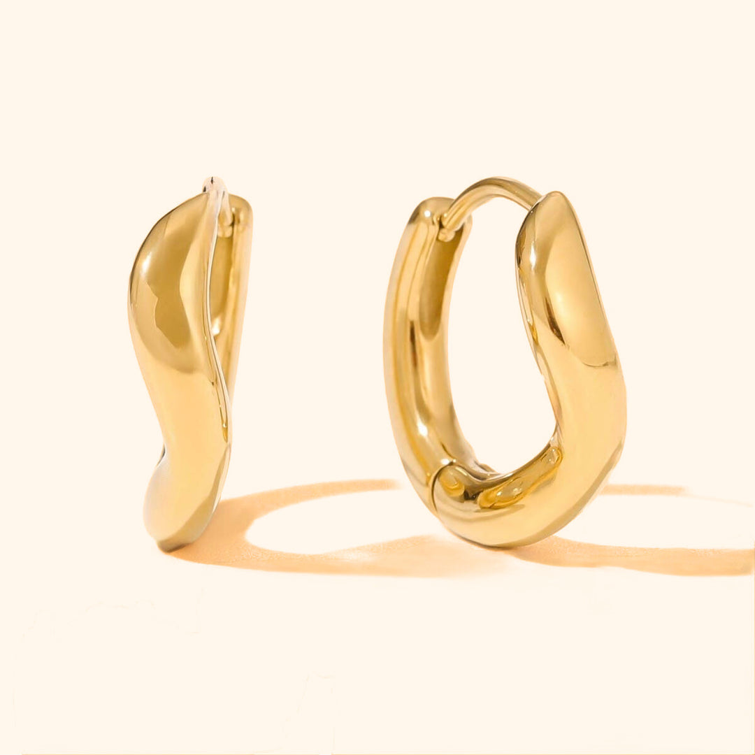 Dainty wave earrings