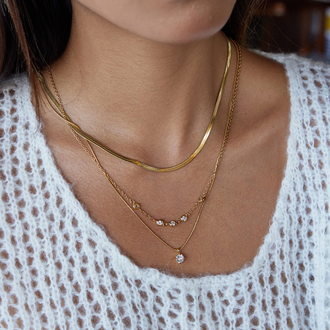 Etheral triple layered necklace