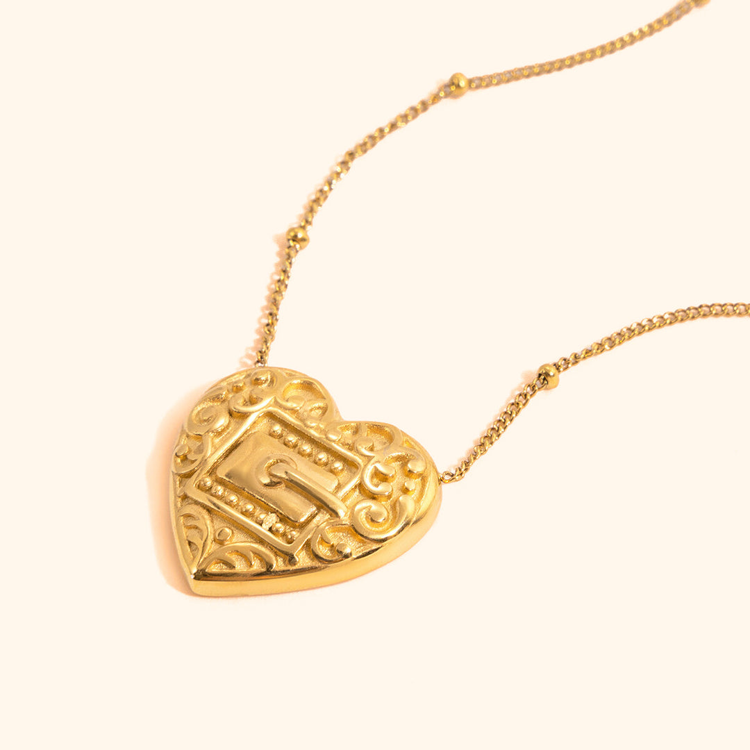 Lock heart necklace