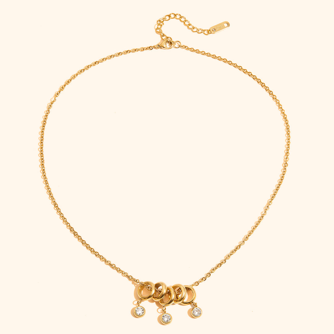 Sparkle loop drop necklace