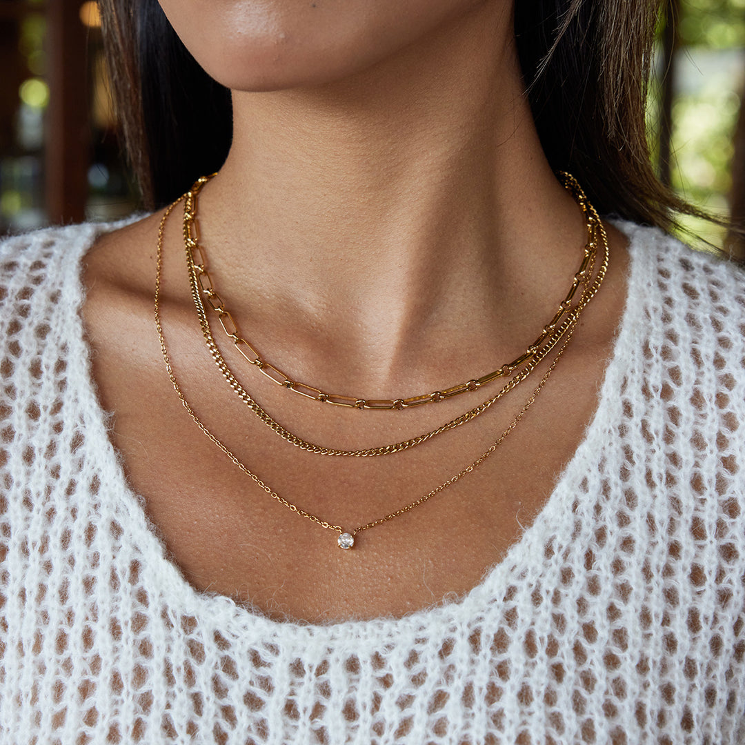 Sheyla triple layered necklace