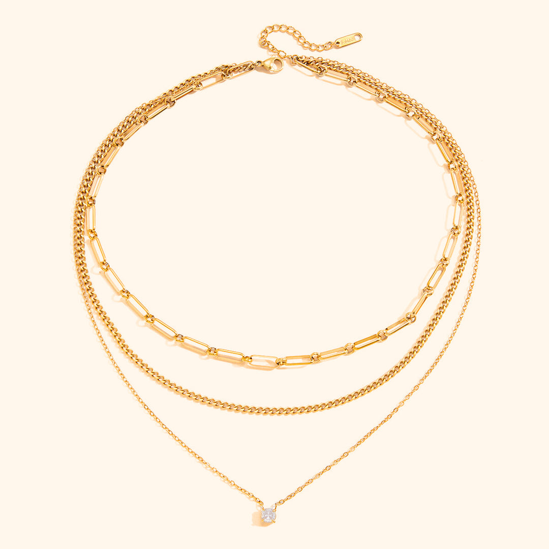 Sheyla triple layered necklace