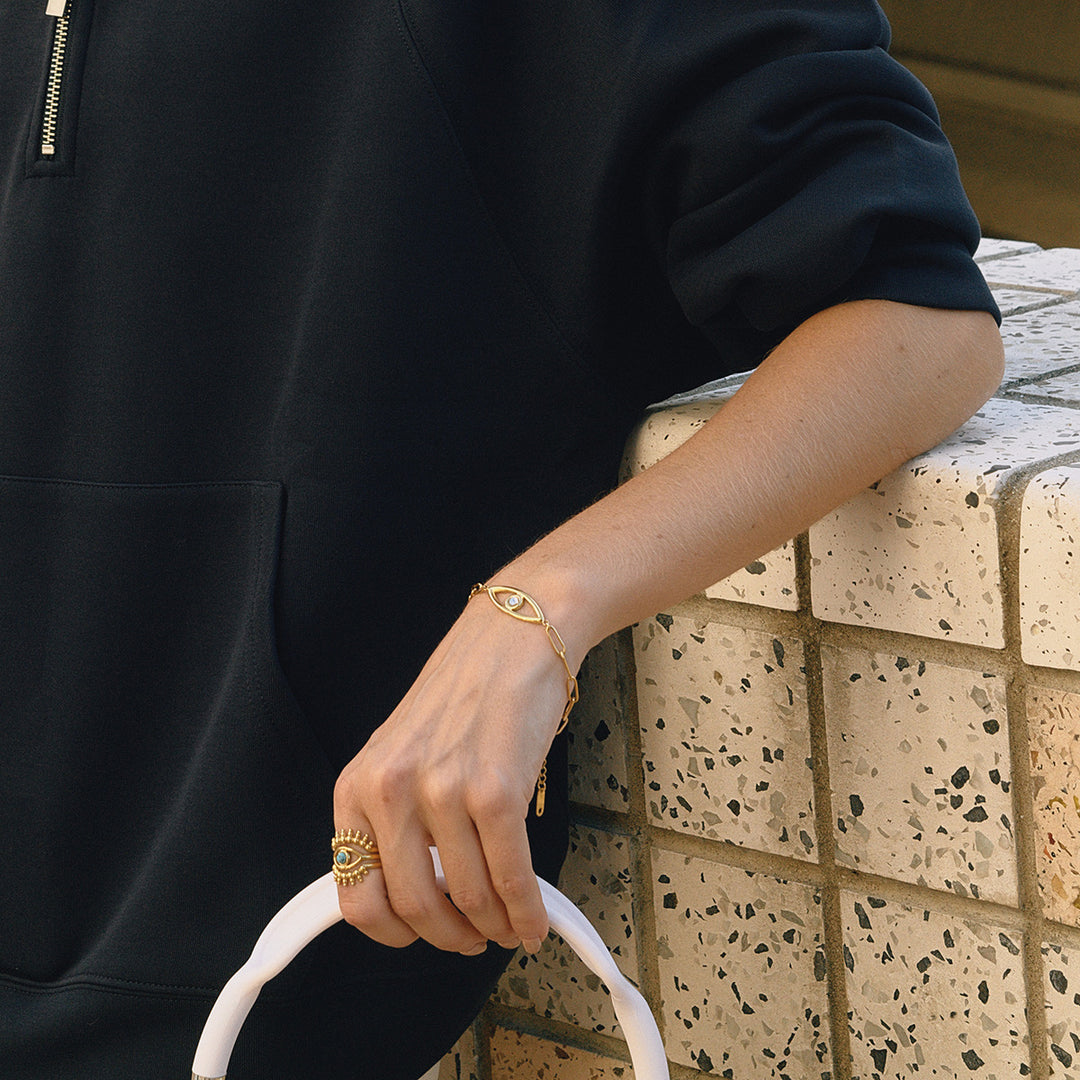 Eye paperclip bracelet