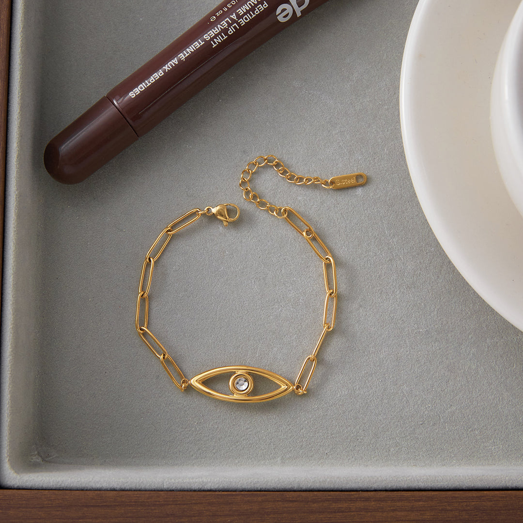 Eye paperclip bracelet