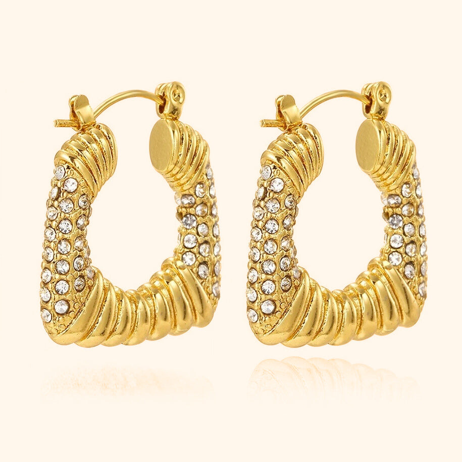 Square bling earrings