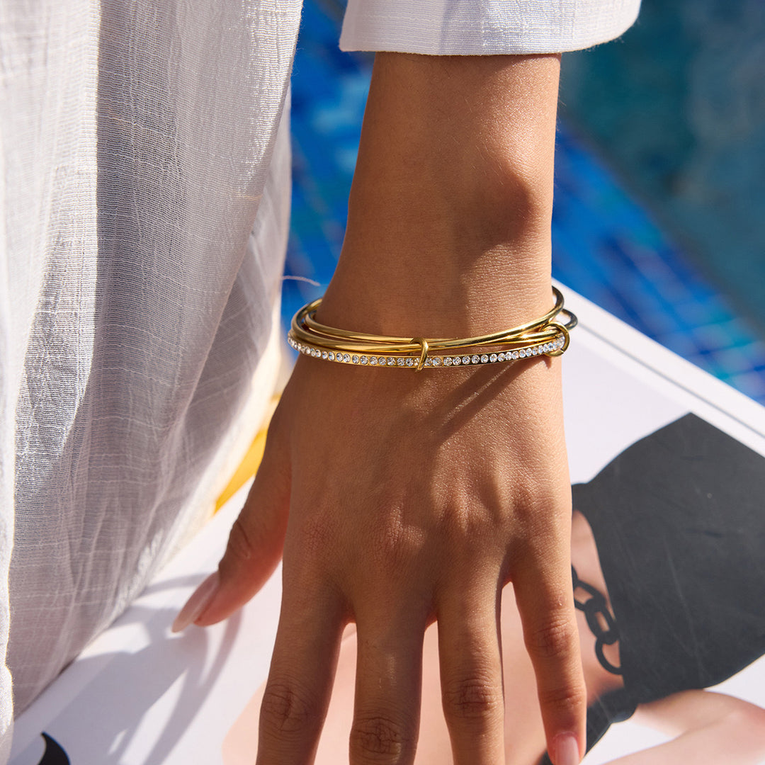 Zara 3 layers golden bangle