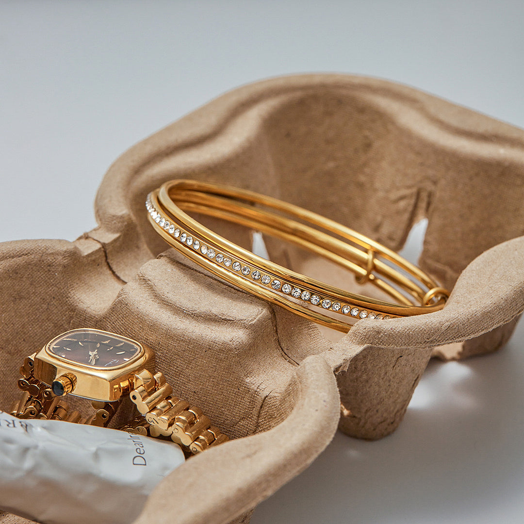 Zara 3 layers golden bangle