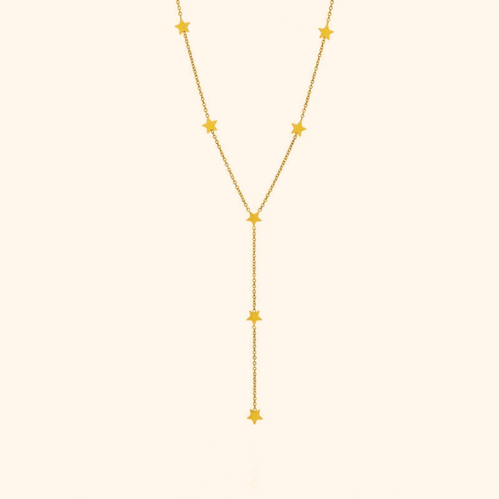 Dainty star Y dropdown necklace