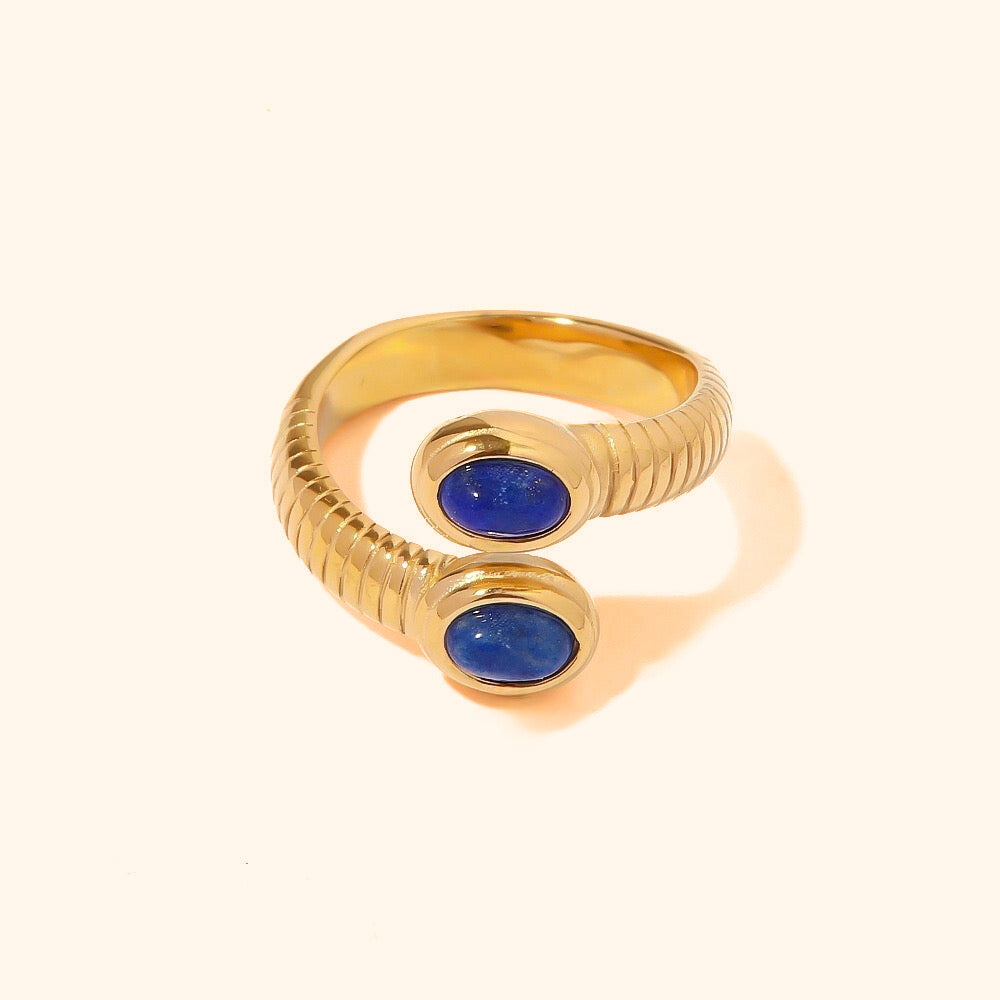 Royal blue stones ring
