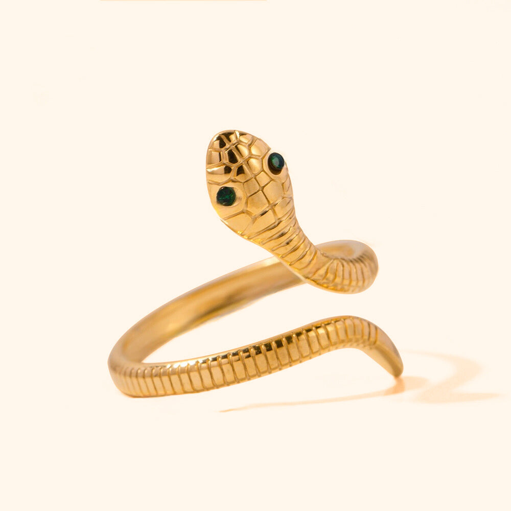 Stripped snake ring