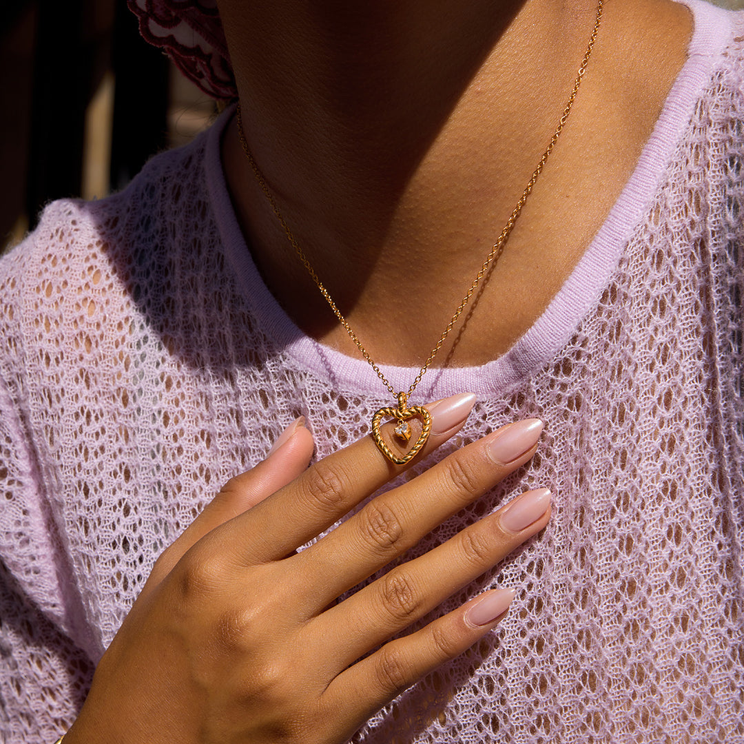 Gemma heart drop necklace