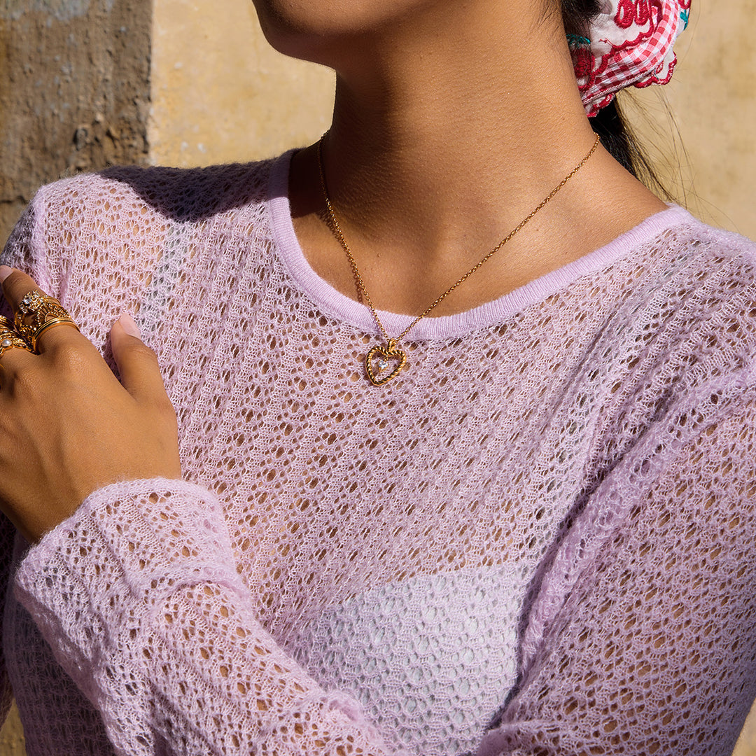 Gemma heart drop necklace