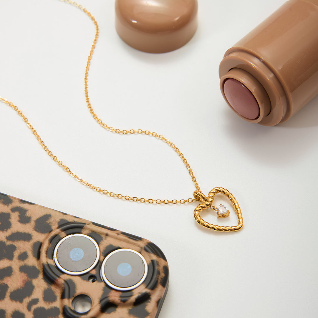 Gemma heart drop necklace