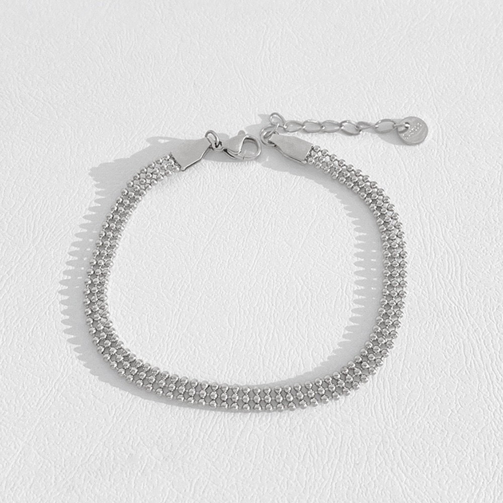 Dainty bullets silver bracelet