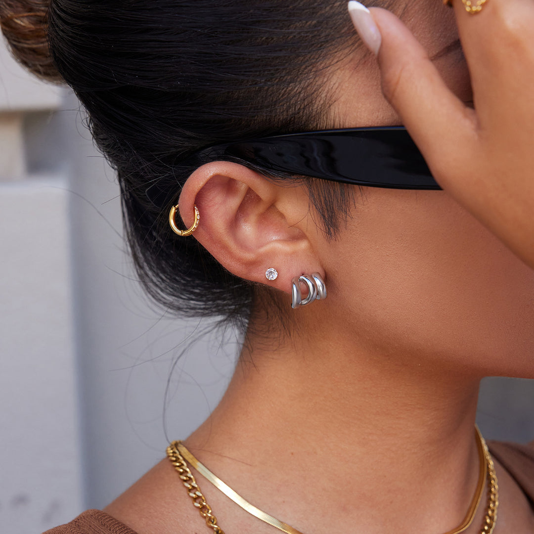 Small triple earrings