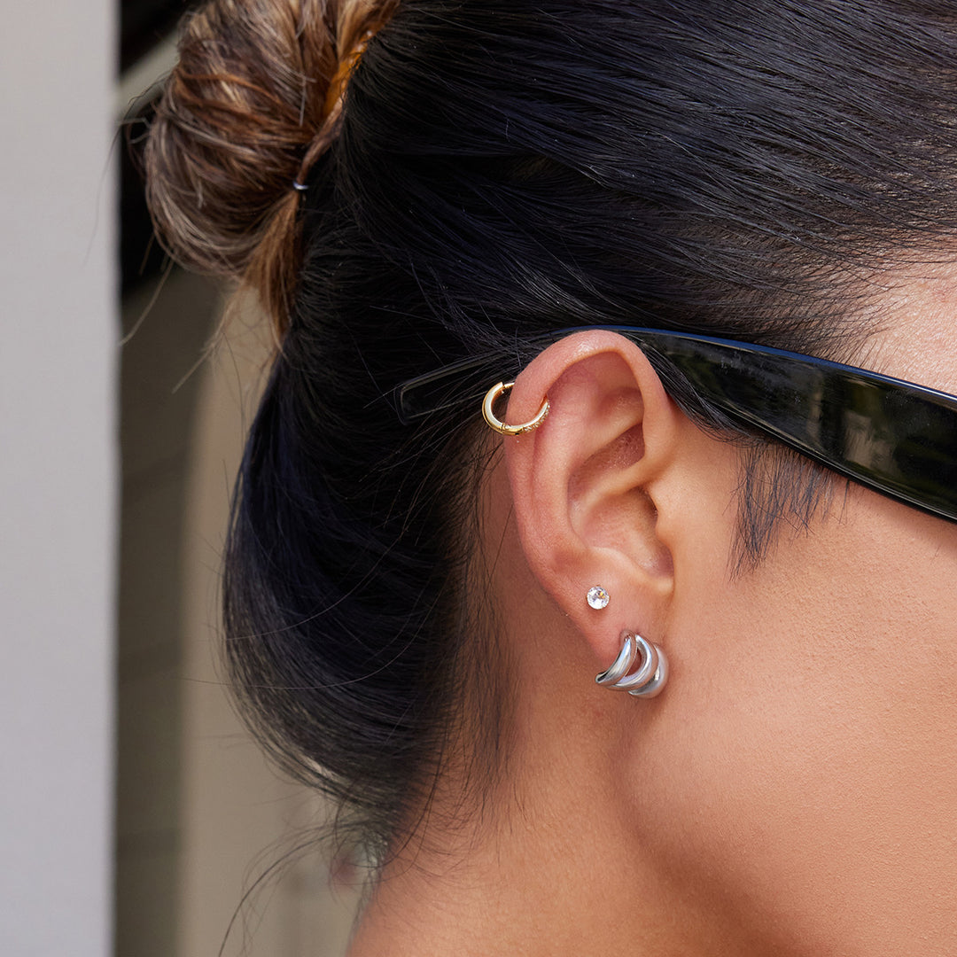 Small triple earrings