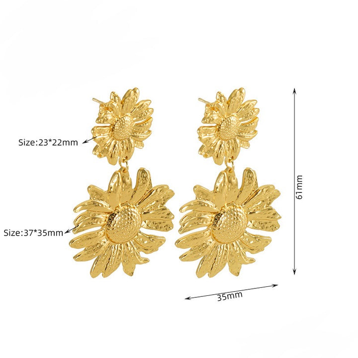 Sunflower Drop Earrings