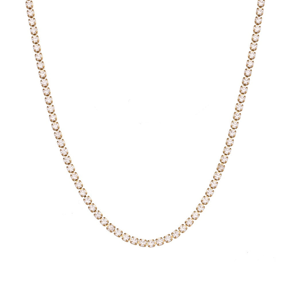 Nina tennis necklace Gold