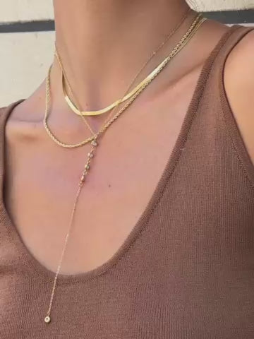 Sparkle Y dropdown necklace